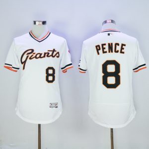 MLB San Francisco Giants #8 Pence Pullover White Jersey