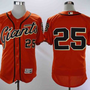MLB San Francisco Giants #25 Barry Bonds Orange Elite Jersey