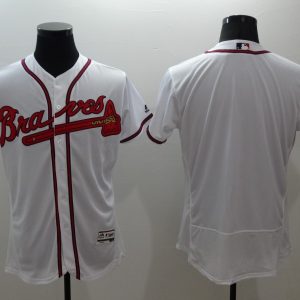 Majestic MLB Atlanta Braves Blank White Elite Jersey