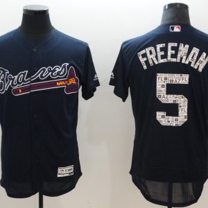 MLB Atlanta Braves #5 Freeman Black Spring Training Jersey