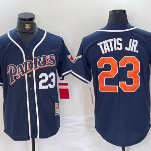 Men's San Diego Padres #23 Fernando Tatis Jr. Blue Stitched Jersey