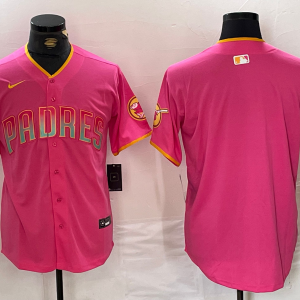 Men's San Diego Padres Blank Pink Cool Base Stitched Baseball Jersey