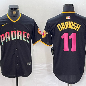 MLB San Diego Padres #11 Yu Darvish Black Cool Base Stitched Baseball Jersey