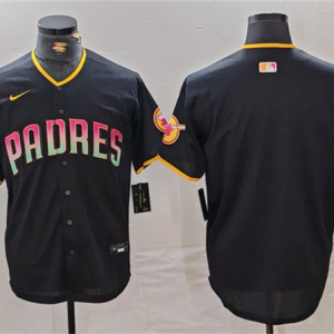 Men's San Diego Padres Blank Black Cool Base Stitched Baseball Jersey