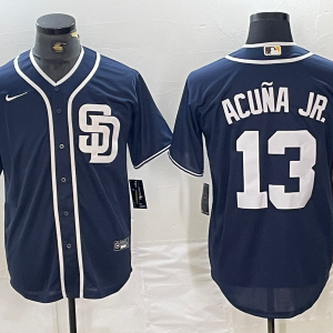 Men's San Diego Padres #13 Manny Machado Navy Nike Game Jersey
