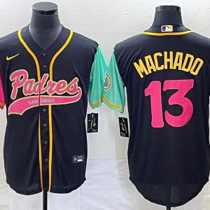 MLB San Diego Padres #13 Manny Machado Black Cool Base Stitched Baseball Jersey