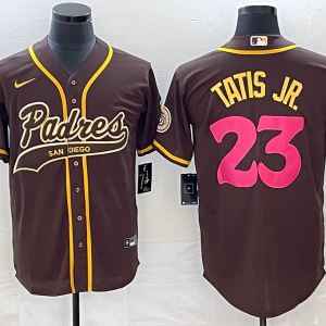 Men's San Diego Padres #23 Fernando Tatis Jr. Brown Cool Base Stitched Baseball Jersey