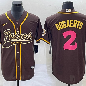 Men's San Diego Padres #2 Xander Bogaerts  Brown Cool Base Stitched Baseball Jersey