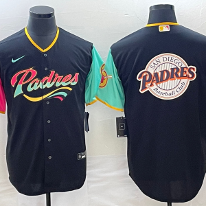 Men's San Diego Padres BlackTeam Big Logo City Connect Jersey