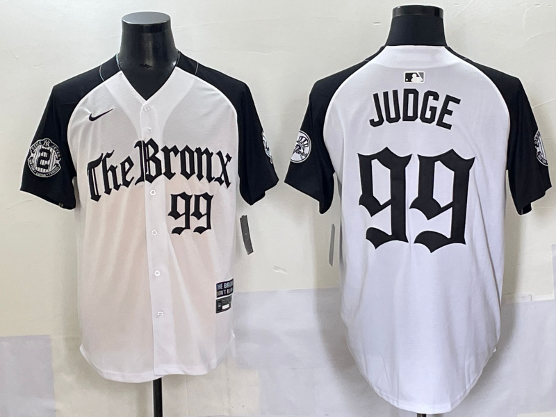 Men's New York Yankees #99 Aaron Judge White 'Gothic Fog Edition' Vapor Premier Limited Jersey