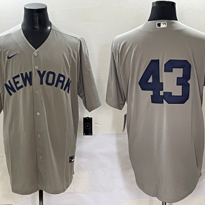 New York Yankees #43 Jonathan Loaisiga Gray 2024 World Series Limited Stitched Jersey