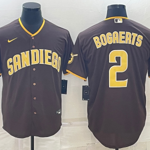 Men's San Diego Padres #2 Xander Bogaerts Brown Game Jersey