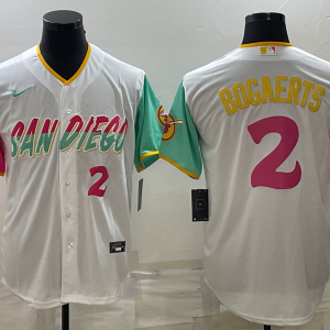 Copy Men's San Diego Padres #2 Xander Bogaerts 2022 White City Connect Jersey