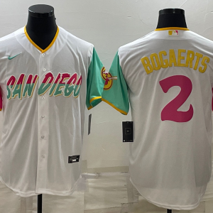 Men's San Diego Padres #2 Xander Bogaerts 2022 White City Connect Jersey