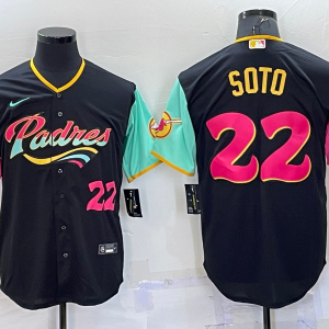 MLB San Diego Padres #22 Juan Soto 2022 Black City Connect Jersey