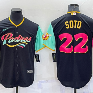 MLB San Diego Padres #22 Juan Soto 2022 Black City Connect Jersey