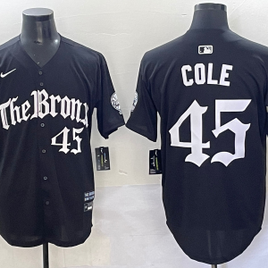Men's New York Yankees #45 Gerrit Cole Black New Jersey