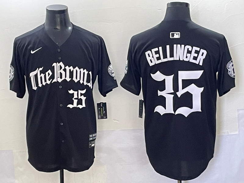 Men's New York Yankees #35 Cody Bellinger Black New Jersey