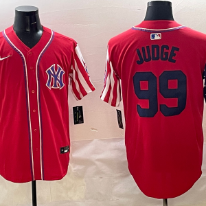 Men's New York Yankees #99 Aaron Judge Red American Style Limited Stitched Jersey
