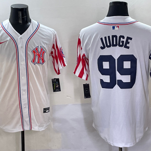 Men's New York Yankees #99 Aaron Judge White American Style Limited Stitched Jersey