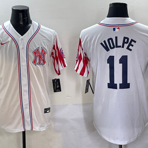 Men's New York Yankees #11 Anthony Volpe White American Style Limited Stitched Jersey