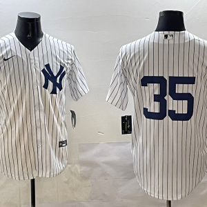 Men's New York Yankees #35 Cody Bellinger White 2024 Cool Base Stitched Jersey
