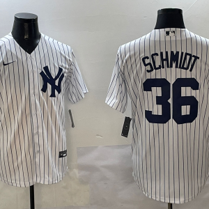 New York Yankees #36 Clarke Schmidt White Game Men Jersey