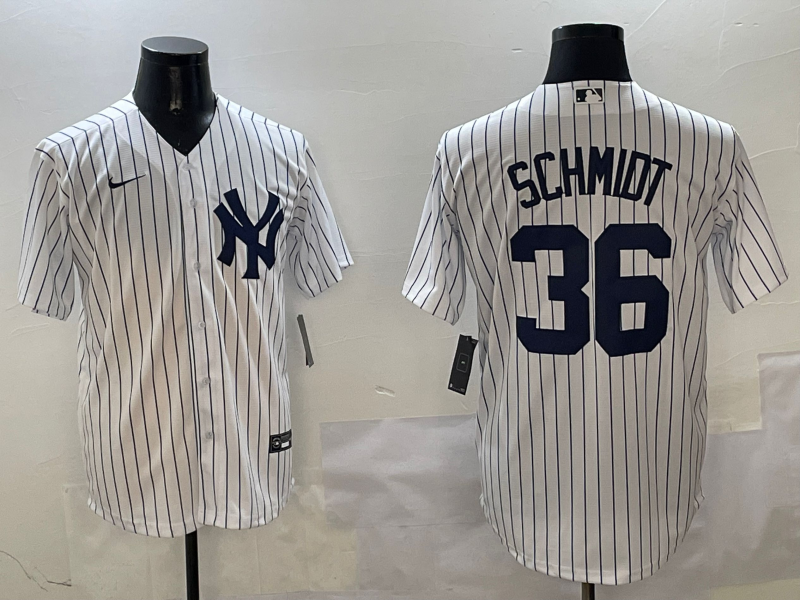 New York Yankees #36 Clarke Schmidt White Game Men Jersey