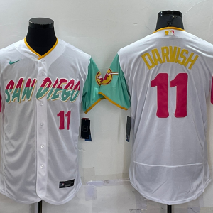 MLB San Diego Padres #11 Yu Darvish White 2022 City Connect Flex Base Elite Jersey