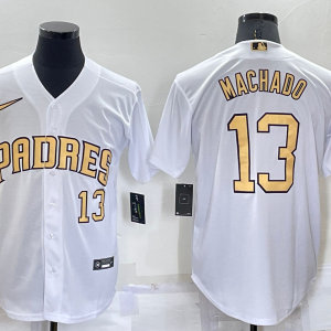 MLB San Diego Padres #13 Manny Machado 2022 All-Star White Jersey