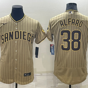 MLB San Diego Padres #38 Jorge Alfaro Tan Flex Base Elite Jersey