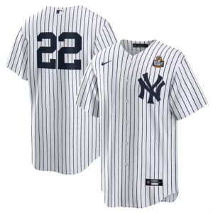 Men's New York Yankees #22 Juan Soto White 2024 World Series Jersey