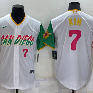 MLB San Diego Padres #7 Ha Seong Kim White 2022 City Connect Jersey