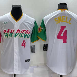 MLB San Diego Padres #4 Blake Snell White 2022 City Connect Jersey