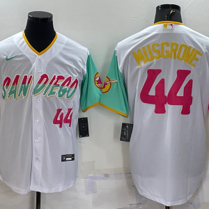 MLB San Diego Padres #44 Joe Musgrove White 2022 City Connect Jersey