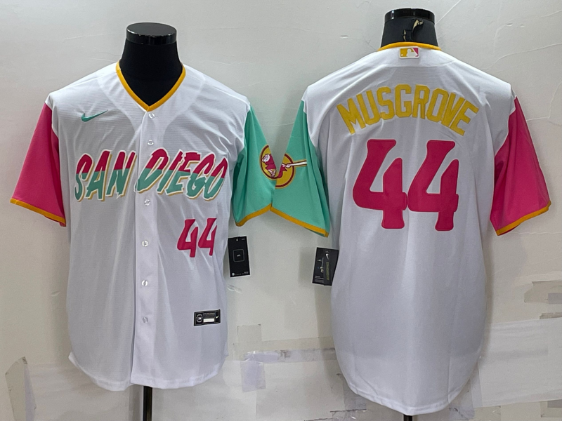 MLB San Diego Padres #44 Joe Musgrove White 2022 City Connect Jersey