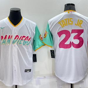 MLB San Diego Padres #23 Fernando Tatis Jr. White 2022 City Connect Jersey
