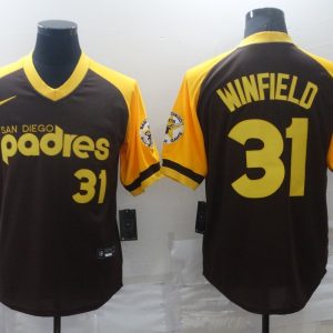 MLB Jerseys San Diego Padres #31 Winfield Throwback Jersey