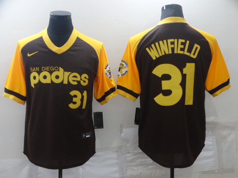 MLB Jerseys San Diego Padres #31 Winfield Throwback Jersey