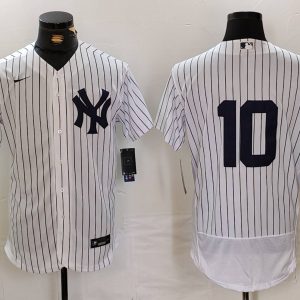 Men's New York Yankees #10 Phil Rizzuto White Flex Base Stitched Baseball Jersey