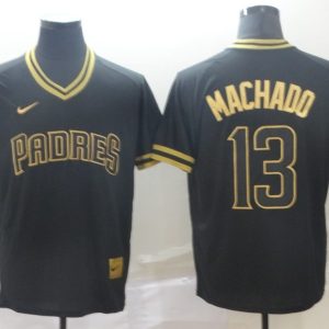 MLB San Diego Padres #13 Manny Machado Black Game Nike Jersey