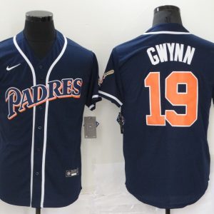 MLB San Diego Padres #19 Gwynn Blue Nike Game Jersey