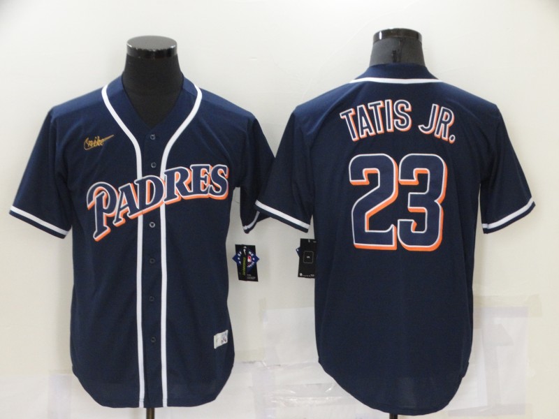 MLB San Diego Padres #23 Tatis Jr. Blue Throwback Nike Game Jersey