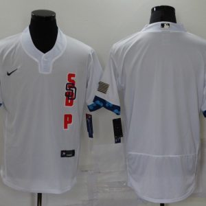 MLB San Diego Padres Blank 2021 White All-Star Flex Base Elite Jersey