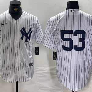 Men's New York Yankees #53 Bobby Abreu White Cool Base Stitched Baseball Jersey