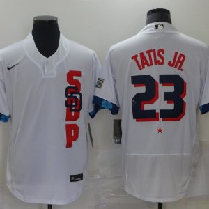MLB San Diego Padres #23 Fernando Tatis Jr. 2021 White All-Star Flex Base Elite Jersey
