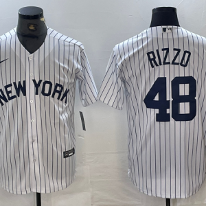 MLB New York Yankees #48 Rizzo White Game Nike Jersey