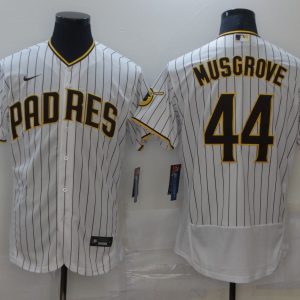 MLB San Diego Padres #44 Joe Musgrove White Flex Base Elite Jersey