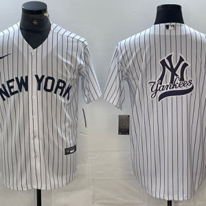 MLB New York Yankees Blank White Game Nike Jersey