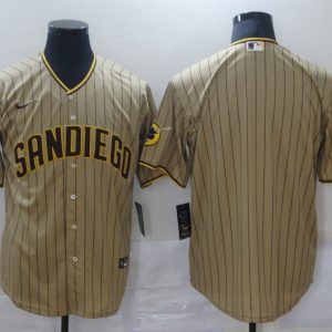 MLB San Diego Padres Blank Brown Strip Game Nike Jersey
